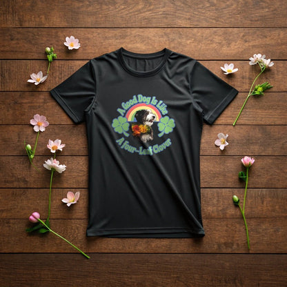 "A Good Dog Is Like a Four - Leaf Clover" St. Patrick's Day T-Shirt with Photo Upload_Doggo Mojo_T-shirts_4