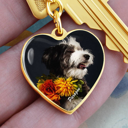 A Heartfelt Keychain with Custom Photo_Doggo Mojo_Keychains_Gold__2