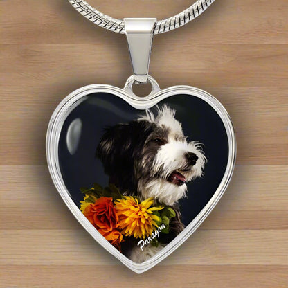 A Heartfelt Pendant Necklace with Custom Photo_Doggo Mojo_Necklaces_Silver__8