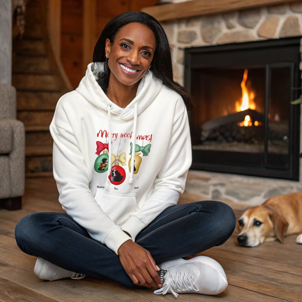 A Merry Woofmas: Your Dog's Personalized Hoodie with Custom Photo_Doggo Mojo_Hoodies_Athletic Heather_S_3