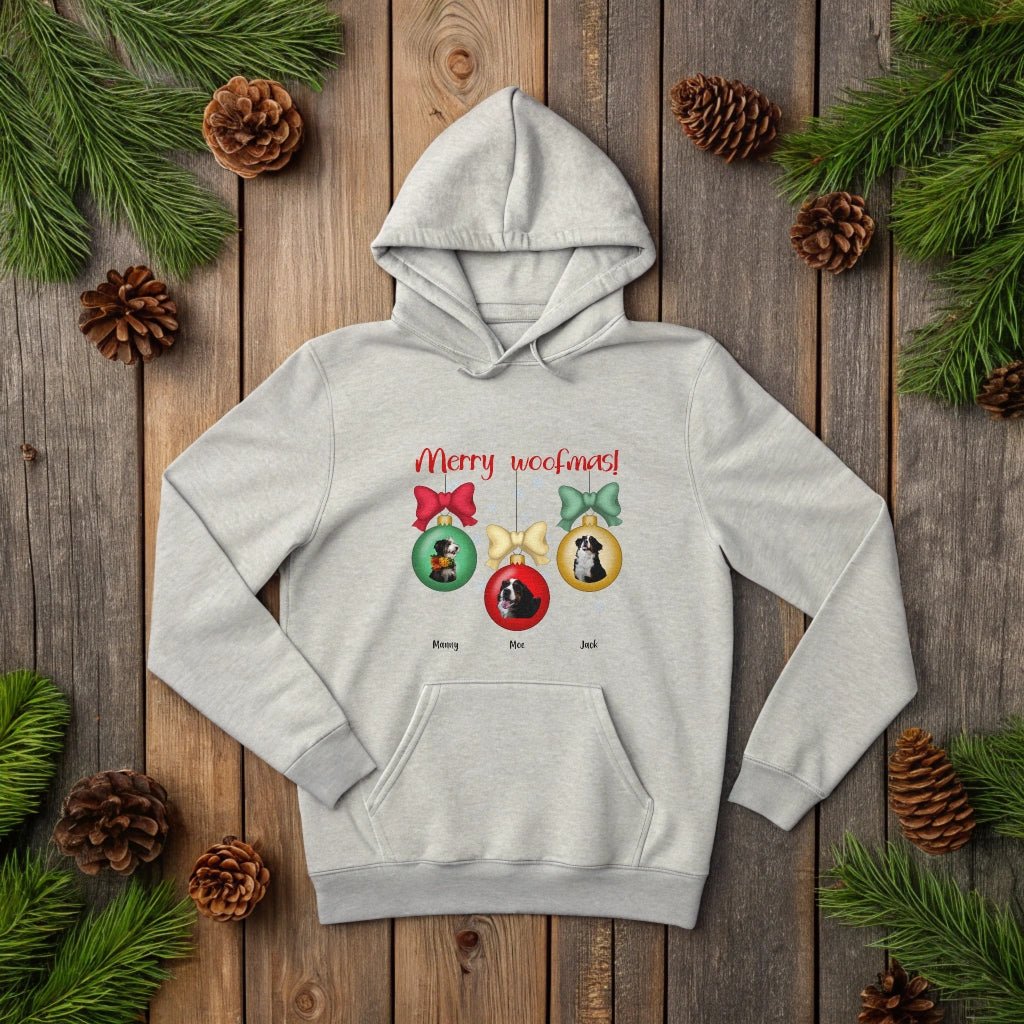 A Merry Woofmas: Your Dog's Personalized Hoodie with Custom Photo_Doggo Mojo_Hoodies_Athletic Heather_S_5