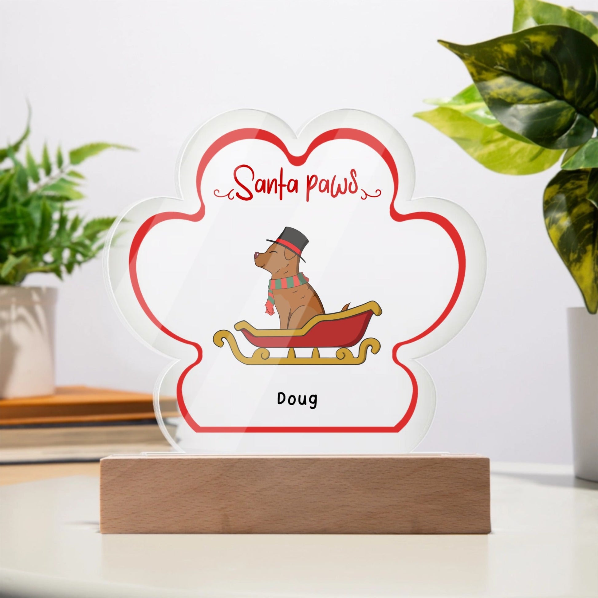 A Paw - sitively Perfect Christmas Plaque Keepsake_Doggo Mojo_Novelty Signs_Battery Powered LED Base__1