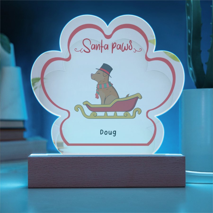 A Paw - sitively Perfect Christmas Plaque Keepsake_Doggo Mojo_Novelty Signs_Battery Powered LED Base__2