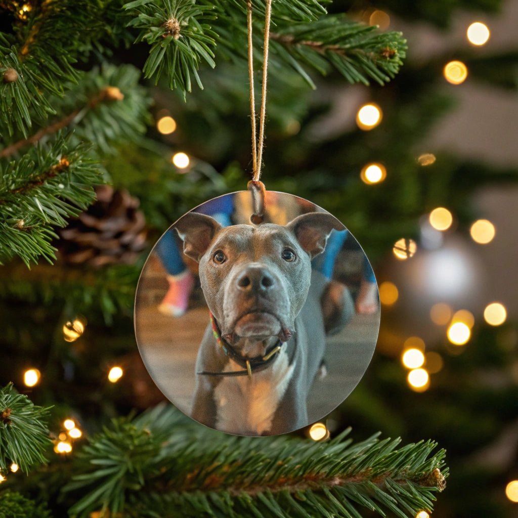 A Paw - sitively Perfect Personalized Ornament with Custom Photo_Doggo Mojo_Holiday Ornaments_Round_One size_2