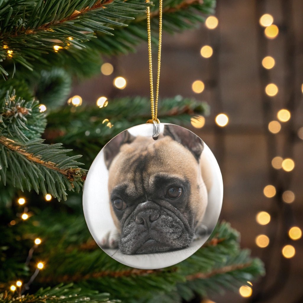 A Paw - sitively Perfect Personalized Ornament with Custom Photo_Doggo Mojo_Holiday Ornaments_Round_One size_1
