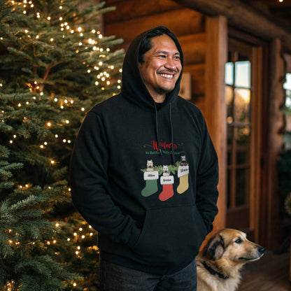 A Woof - derful Christmas: Your Personalized Holiday Hoodie_Doggo Mojo_Hoodies_Athletic Heather_S_1