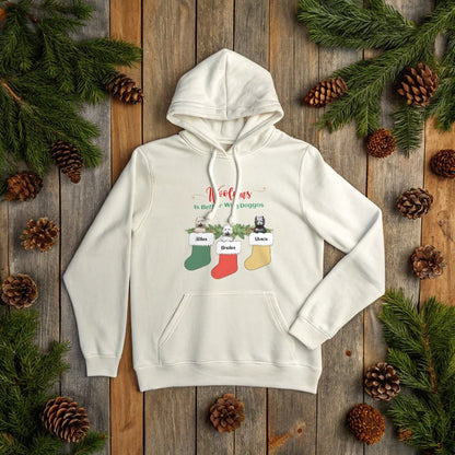 A Woof - derful Christmas: Your Personalized Holiday Hoodie_Doggo Mojo_Hoodies_White_S_6