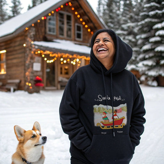 A Woof - derful Winter Wonderland Hoodie_Doggo Mojo_Hoodies_Athletic Heather_S_1