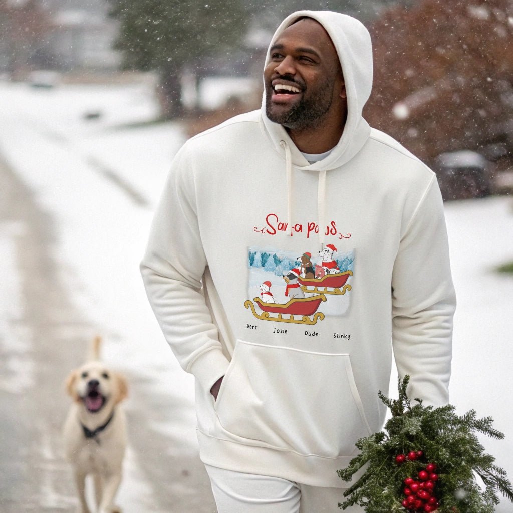 A Woof - derful Winter Wonderland Hoodie_Doggo Mojo_Hoodies_Athletic Heather_S_3