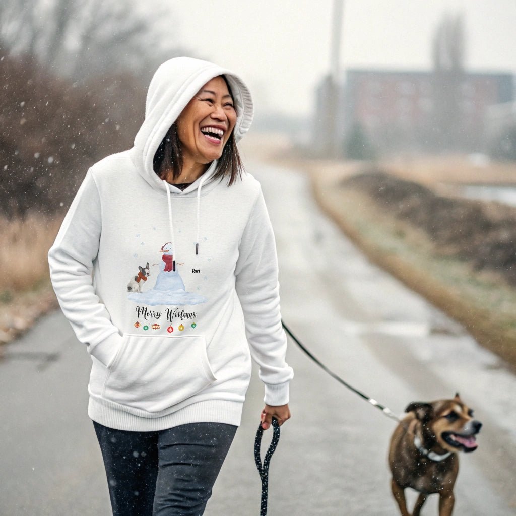 A Woof - derful Winter Wonderland Personalized Holiday Hoodie_Doggo Mojo_Hoodies_Athletic Heather_S_3