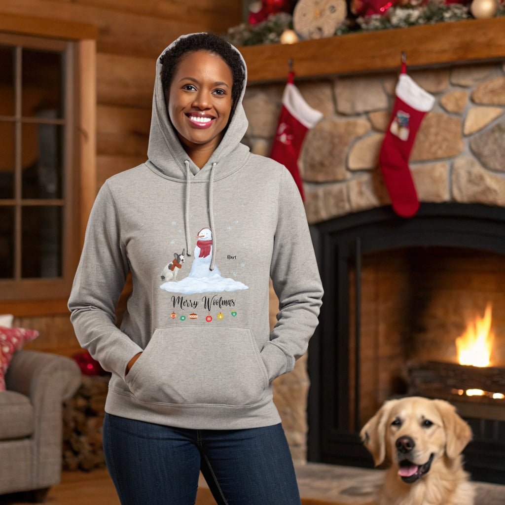 A Woof - derful Winter Wonderland Personalized Holiday Hoodie_Doggo Mojo_Hoodies_Athletic Heather_S_2