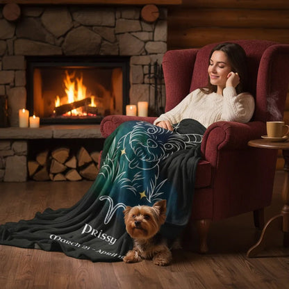 Aries Zodiac Personalized Dog Blanket - The Pioneer Edition_Doggo Mojo_Blankets_4
