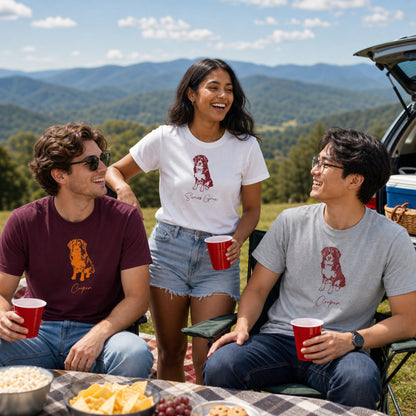 Personalized Blacksburg Dog T-Shirt | Modern Sketch Photo Upload