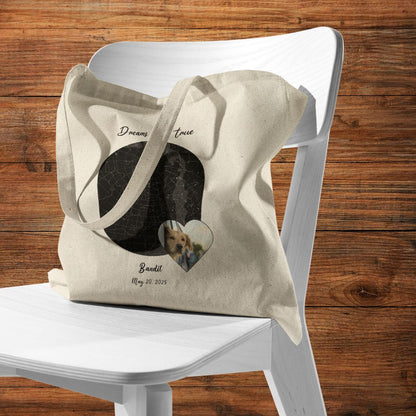 Personalized Tote Bag: Gotcha Day Dreams with Your Dog's Photo & Name