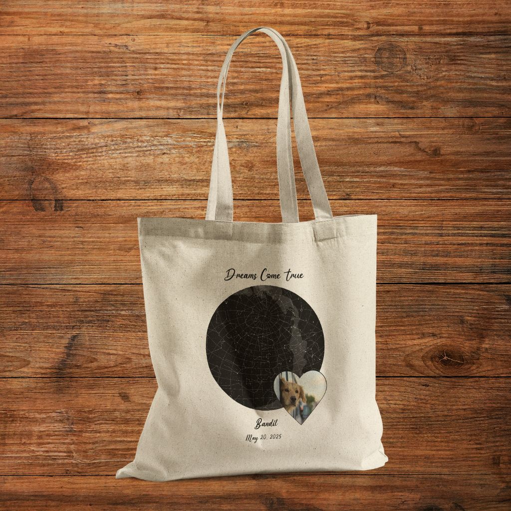 Personalized Tote Bag: Gotcha Day Dreams with Your Dog's Photo & Name