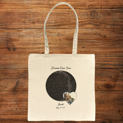 Personalized Tote Bag: Gotcha Day Dreams with Your Dog's Photo & Name