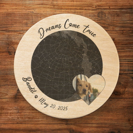 Personalized Wooden Bottle Opener: Gotcha Day Dreams with Your Dog's Photo & Name