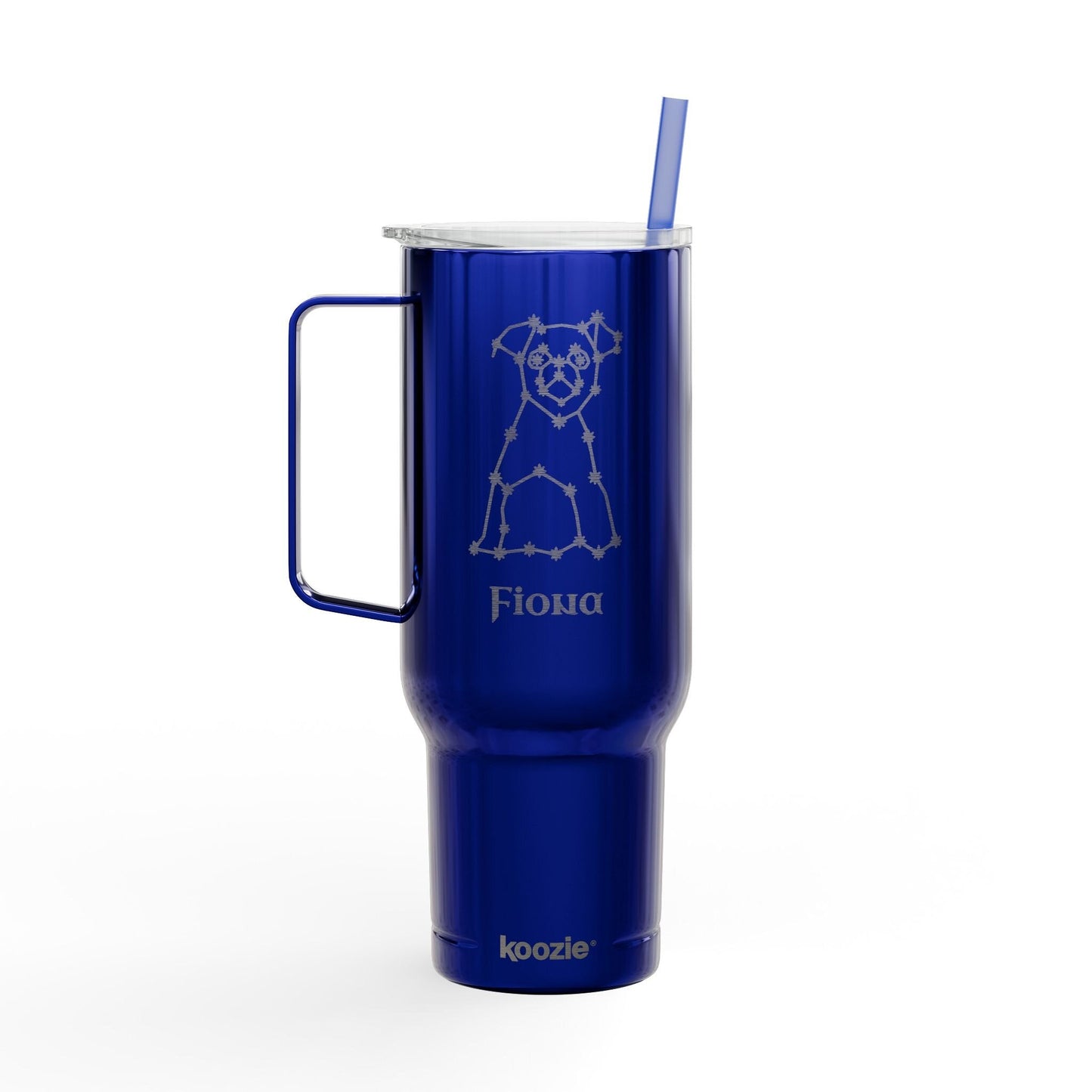 "Canis Major" Custom Pet Constellation 40oz Recycled Travel Tumbler – Royal Blue_Doggo Mojo_Travel Tumbler_9