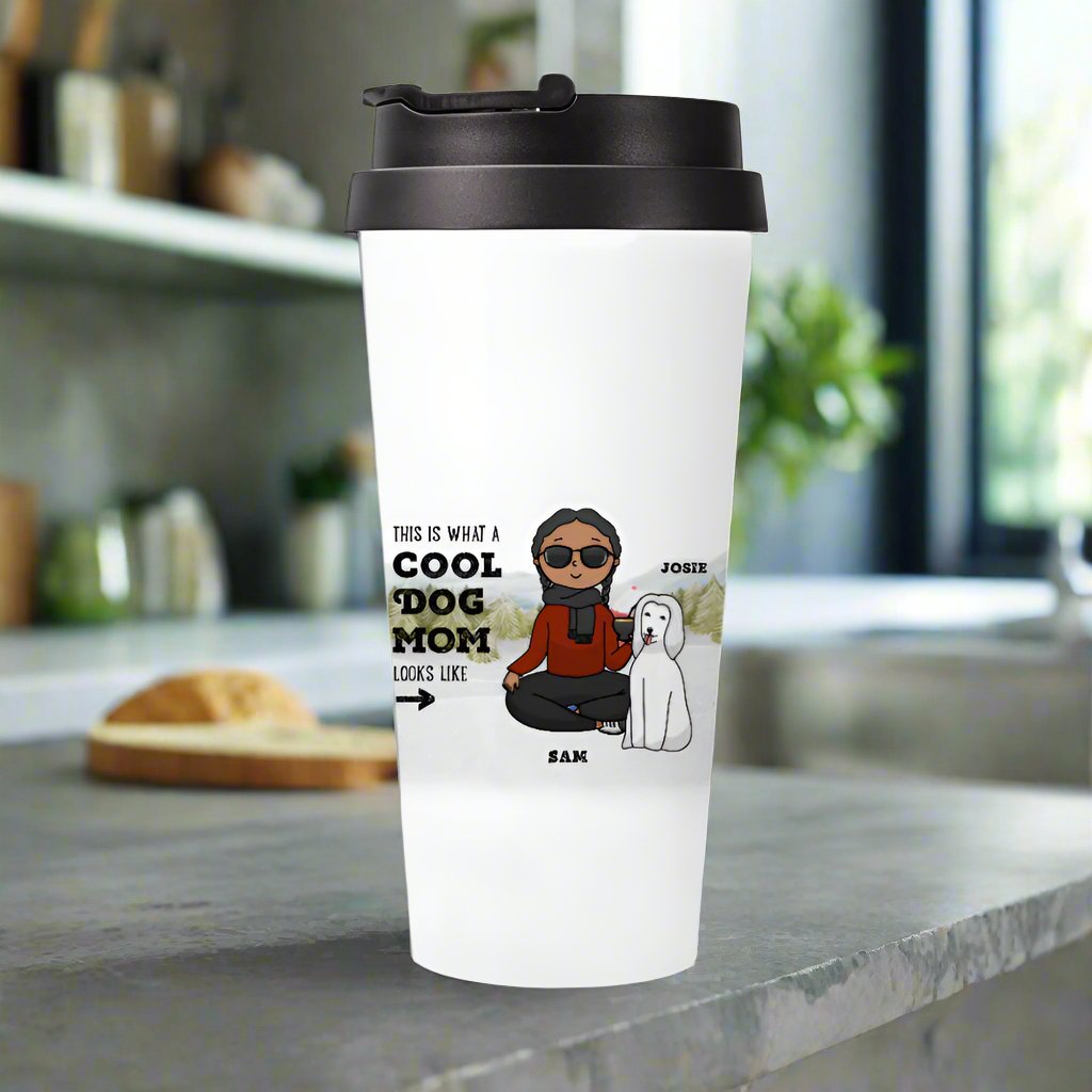 Cool Dog Mom Winter Travel Mug_Doggo Mojo_Mugs_White__2