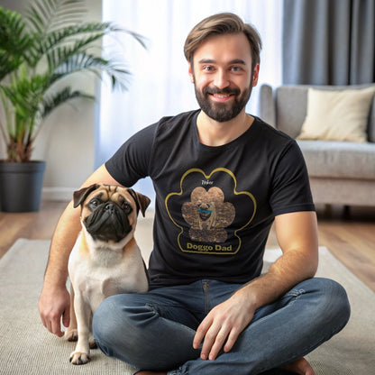 Doggo Dad T-Shirt with Custom Dog Photo_Doggo Mojo_T-shirts_Black_S_1