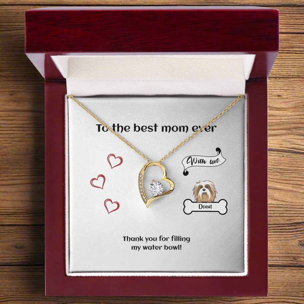 Forever Love Heart Necklace_Doggo Mojo_Necklaces_14k White Gold Finish_Luxury Box_4