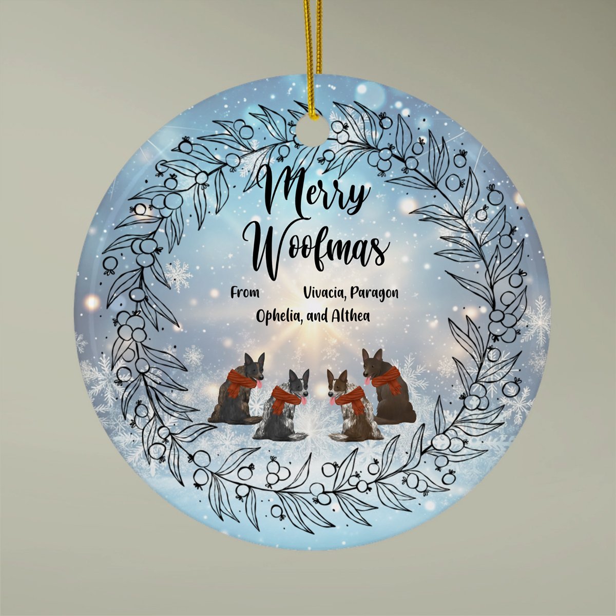 Furry Friend's Christmas Memory Ornament_Doggo Mojo_Holiday Ornaments_Round_One size_3