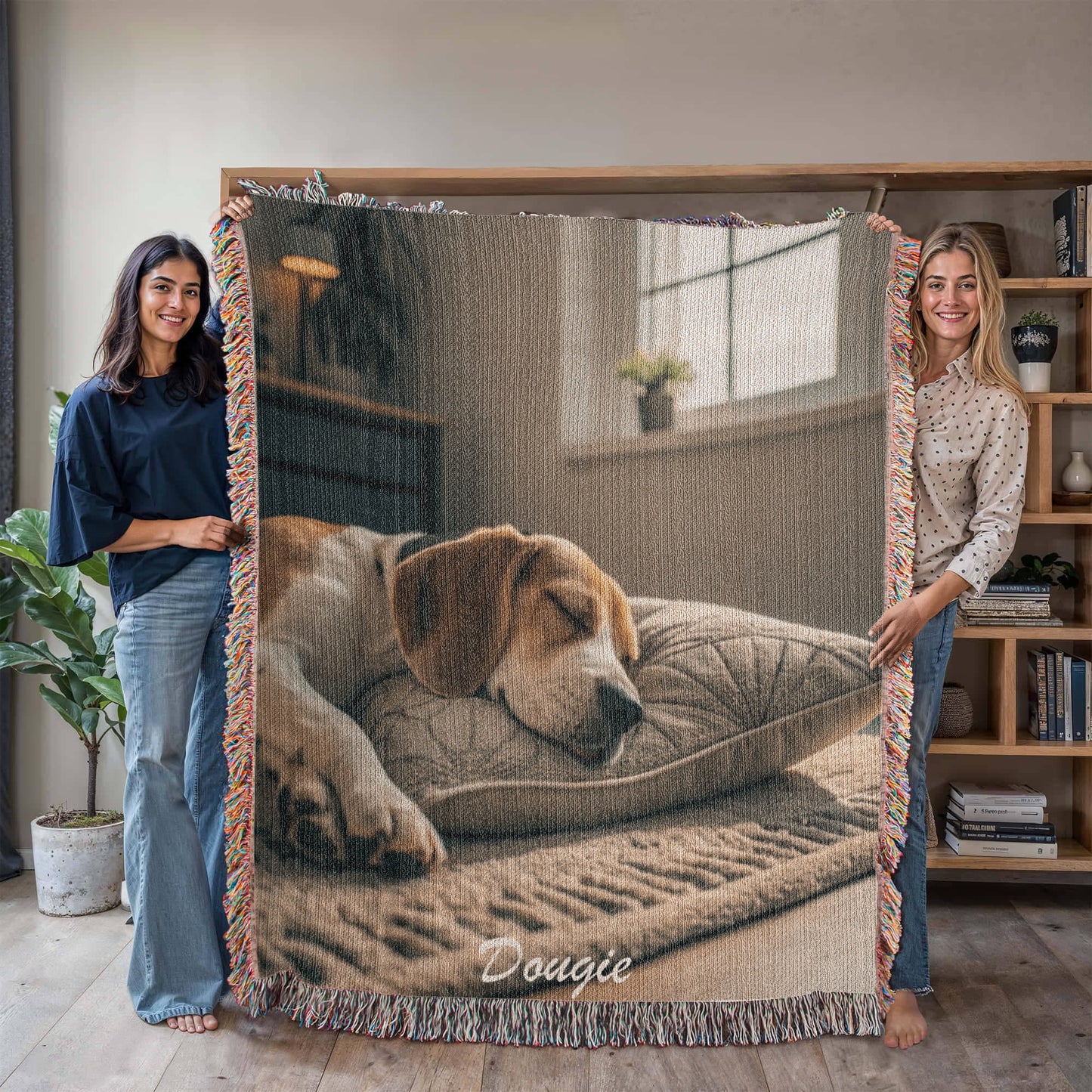 Heirloom Photo Woven Dog Blanket - Portrait_Doggo Mojo_Blankets_1