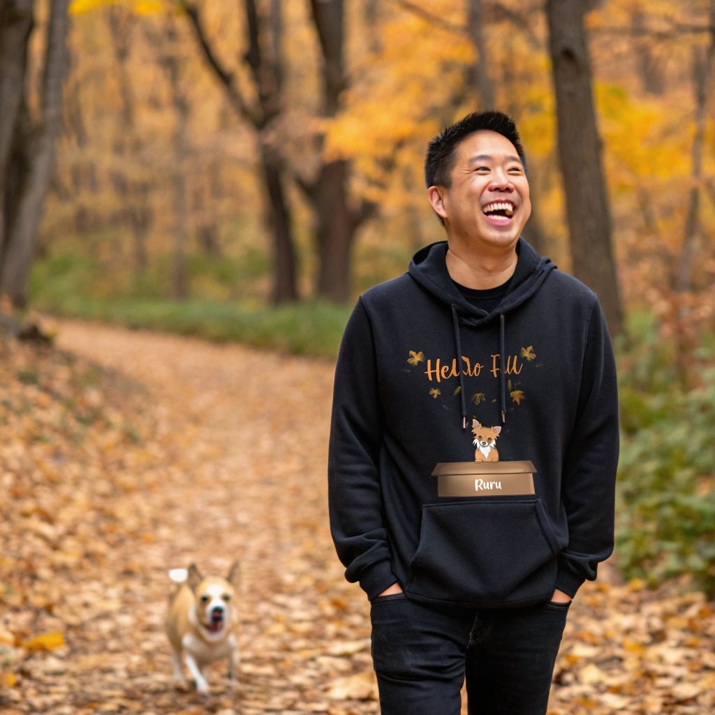 Hello Fall Doggo Hoodie_Doggo Mojo_Hoodies_Athletic Heather_S_1