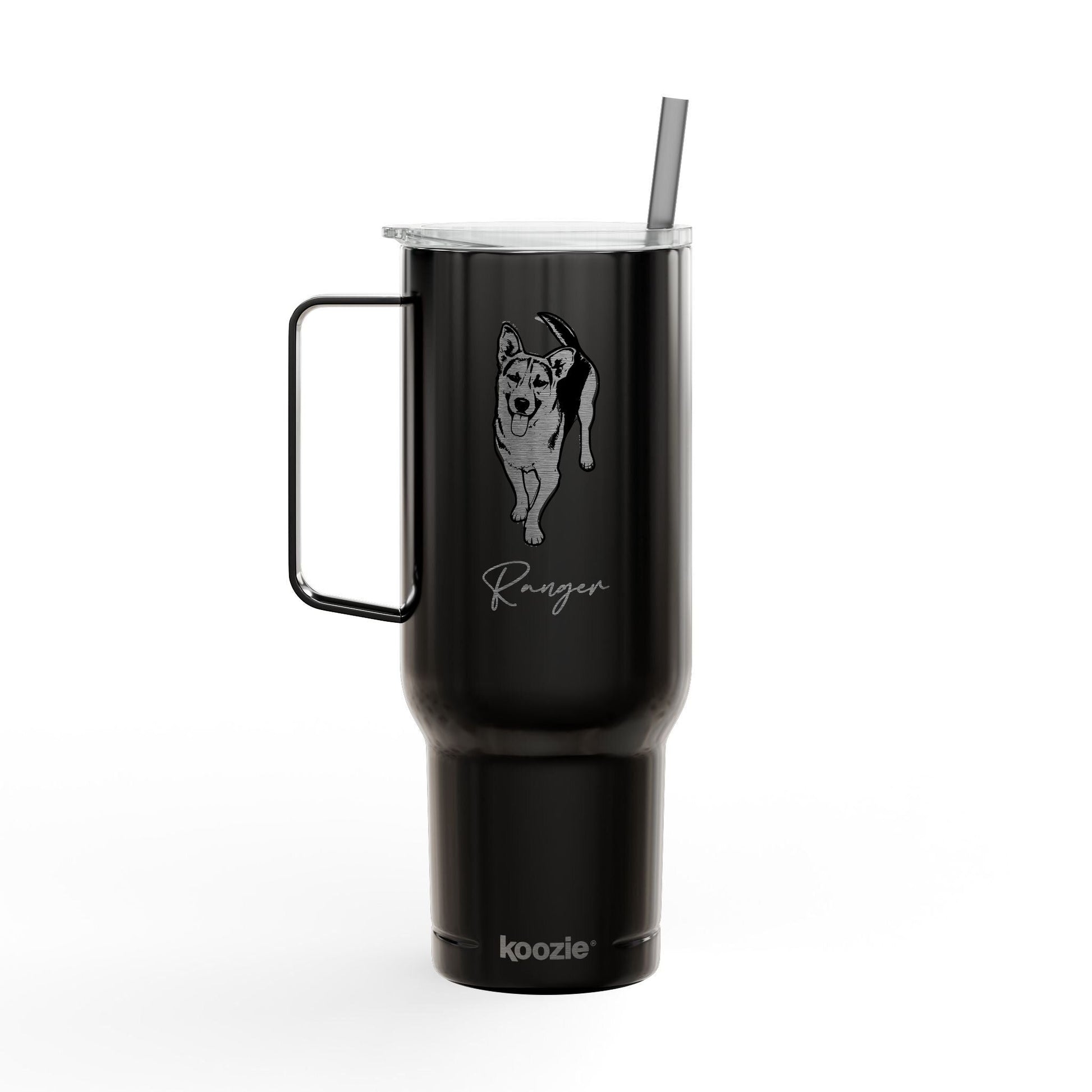 Heritage Custom Dog Sketch 40oz Travel Tumbler – Midnight Black_Doggo Mojo_Travel Tumbler_9