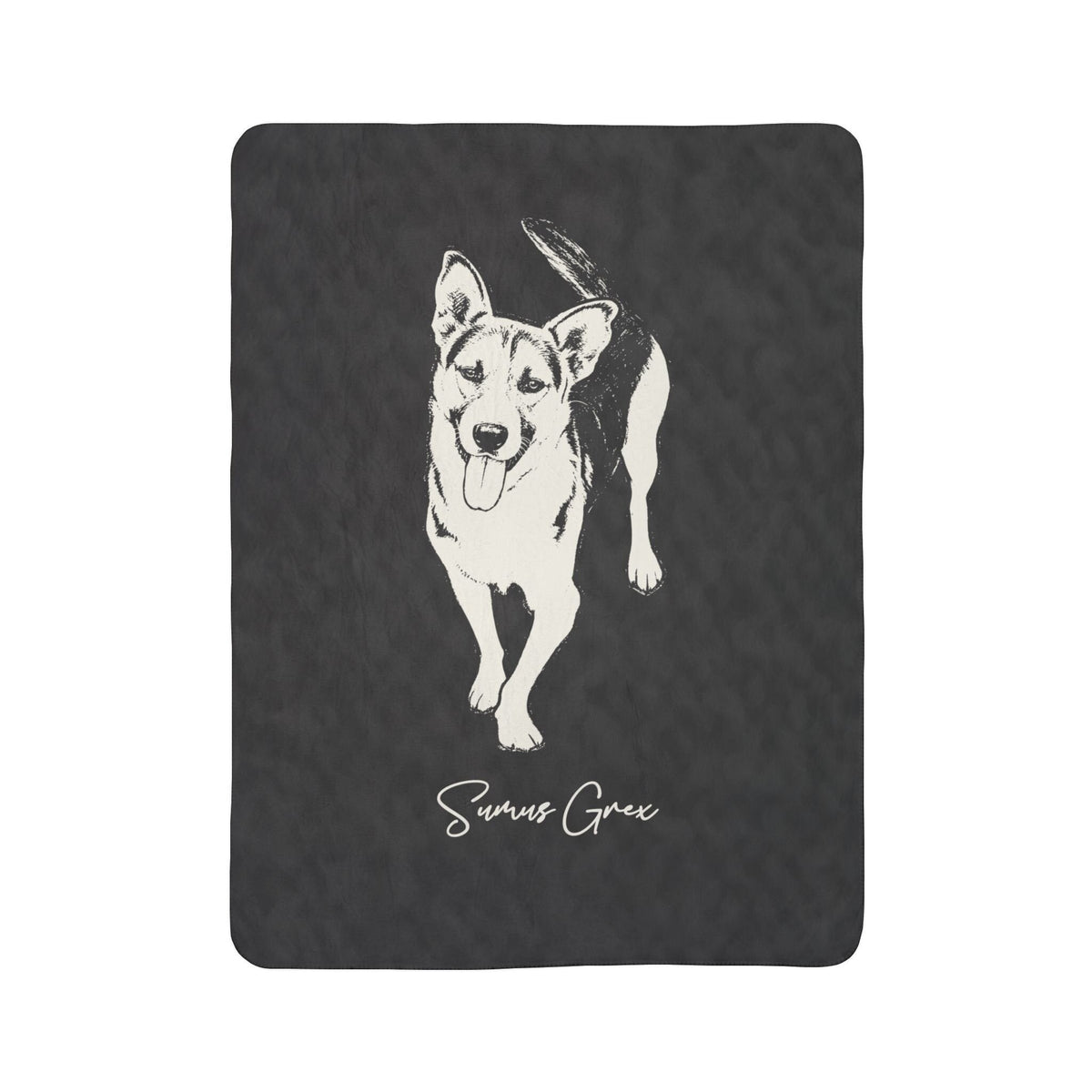 Heritage Custom Dog Sketch Sherpa Fleece Blanket | Doggo Mojo_Doggo Mojo_Sherpa Blankets_8