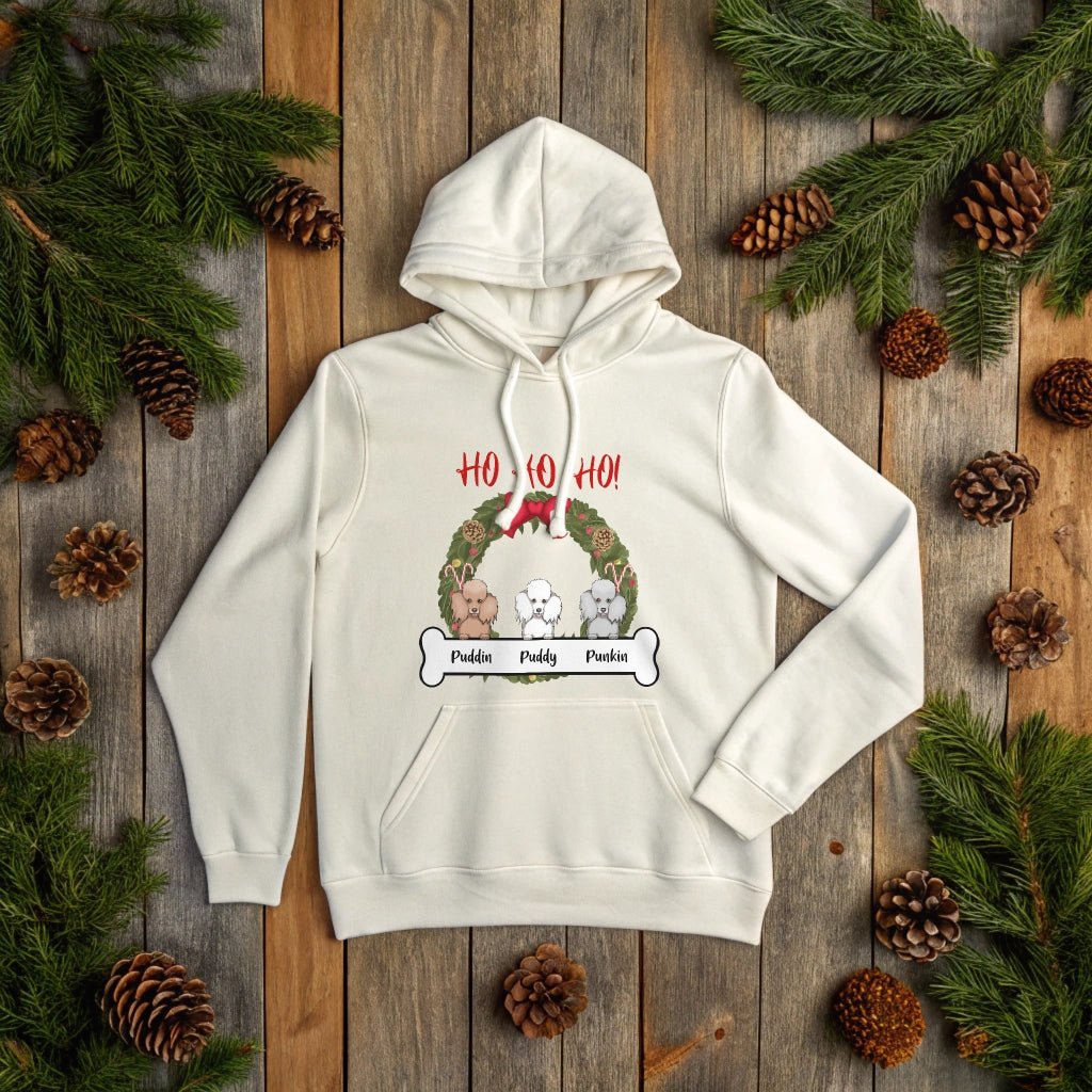 Ho Ho Ho! Your Dog's Personalized Christmas Hoodie_Doggo Mojo_Hoodies_White_S_6