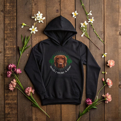 "Irish I Were a Dog" St. Patrick's Day Hoodie with Photo Upload_Doggo Mojo_Hoodies_4