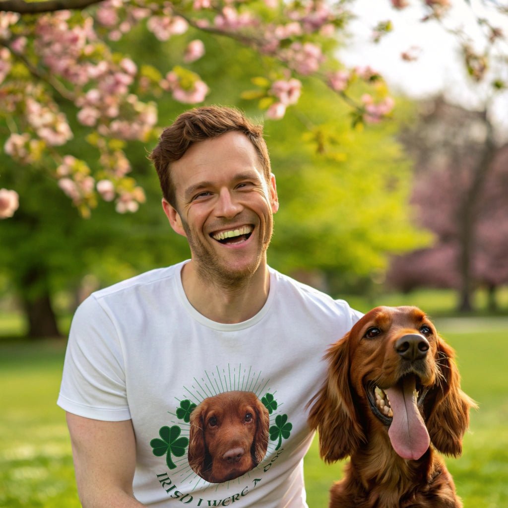 "Irish I Were a Dog" St. Patrick's Day T-Shirt with Photo Upload_Doggo Mojo_T-shirts_3