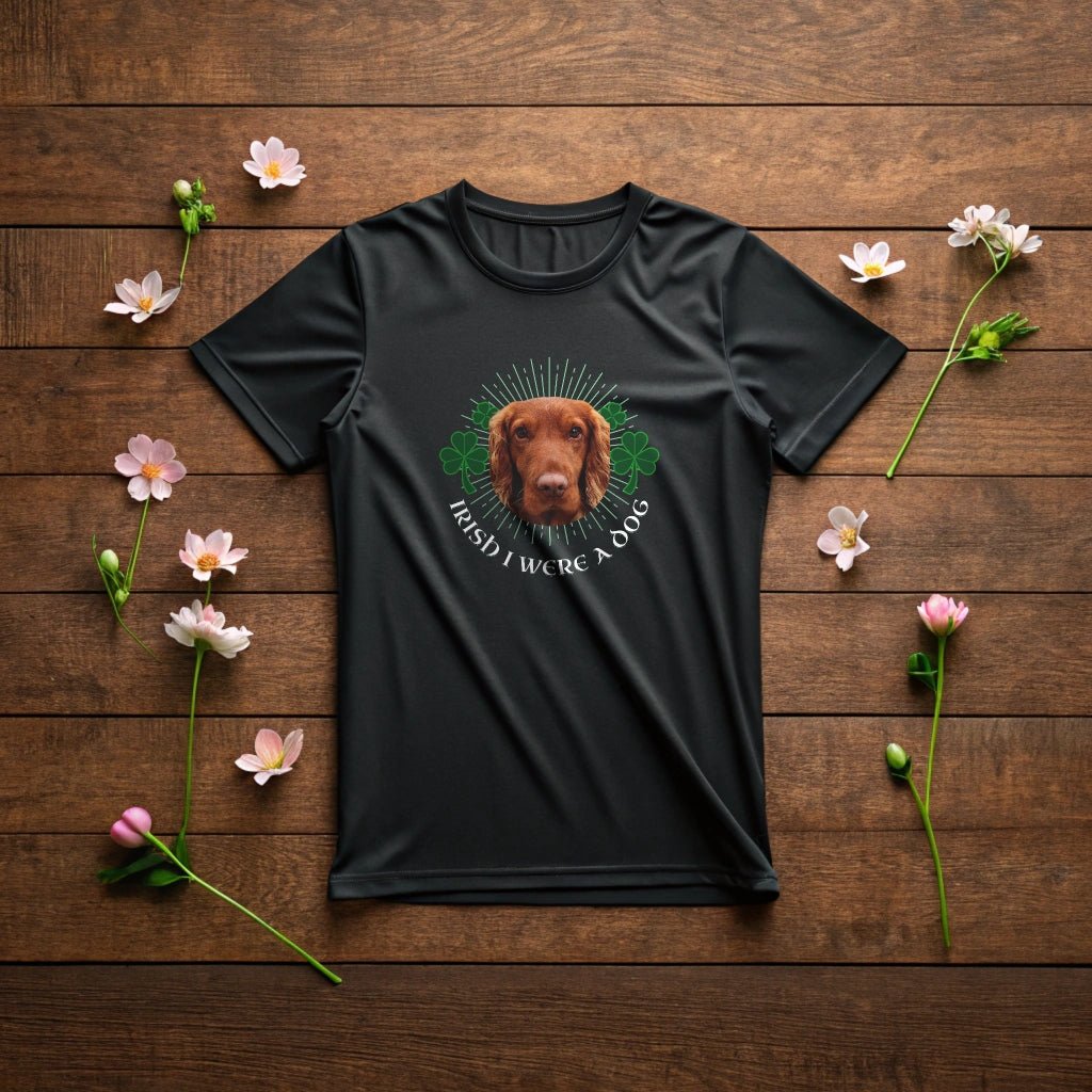 "Irish I Were a Dog" St. Patrick's Day T-Shirt with Photo Upload_Doggo Mojo_T-shirts_4