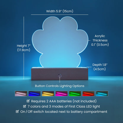 Just Call Me Doggo Dad Acrylic Paw Plaque_Doggo Mojo_Novelty Signs_Battery Powered LED Base__4
