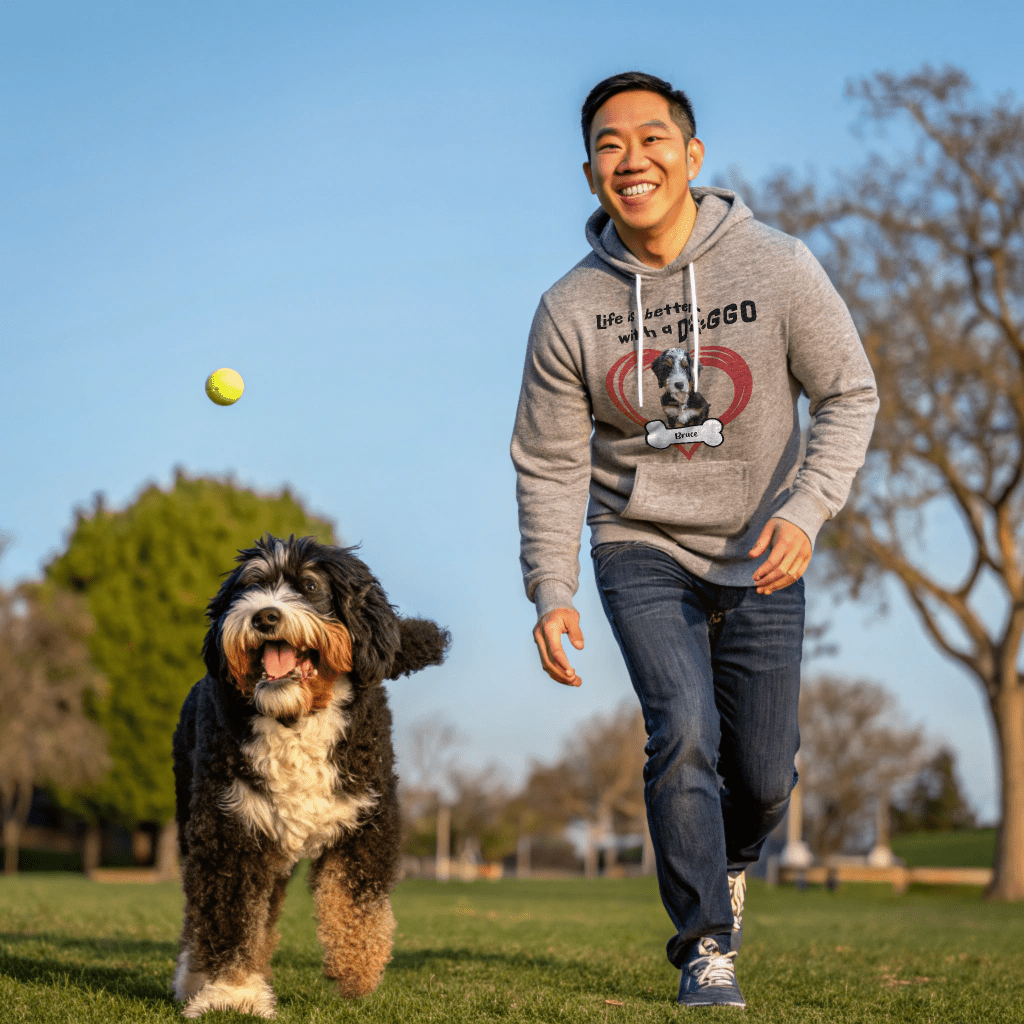 Life is Better With a Doggo Hoodie_Doggo Mojo_Hoodies_Athletic Heather_S_2