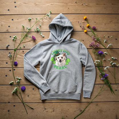 "Lucky Dog" St. Patrick's Day Hoodie with Photo Upload & Name_Doggo Mojo_Hoodies_5