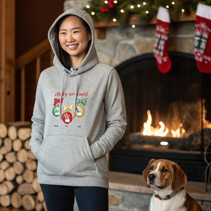 Merry Woofmas: A Paw - sitively Festive Hoodie_Doggo Mojo_Hoodies_Athletic Heather_S_2