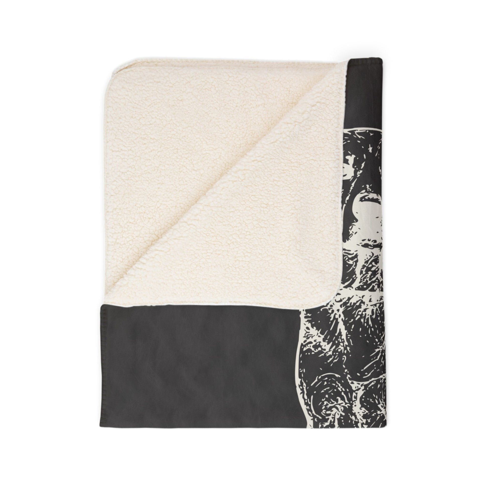 Modern Sketch Artist's Edition Sherpa Blanket | Mojo Original Dog Art Throw_Doggo Mojo_Blankets_12