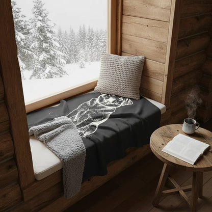 Modern Sketch Artist's Edition Sherpa Blanket | Mojo Original Dog Art Throw_Doggo Mojo_Blankets_4