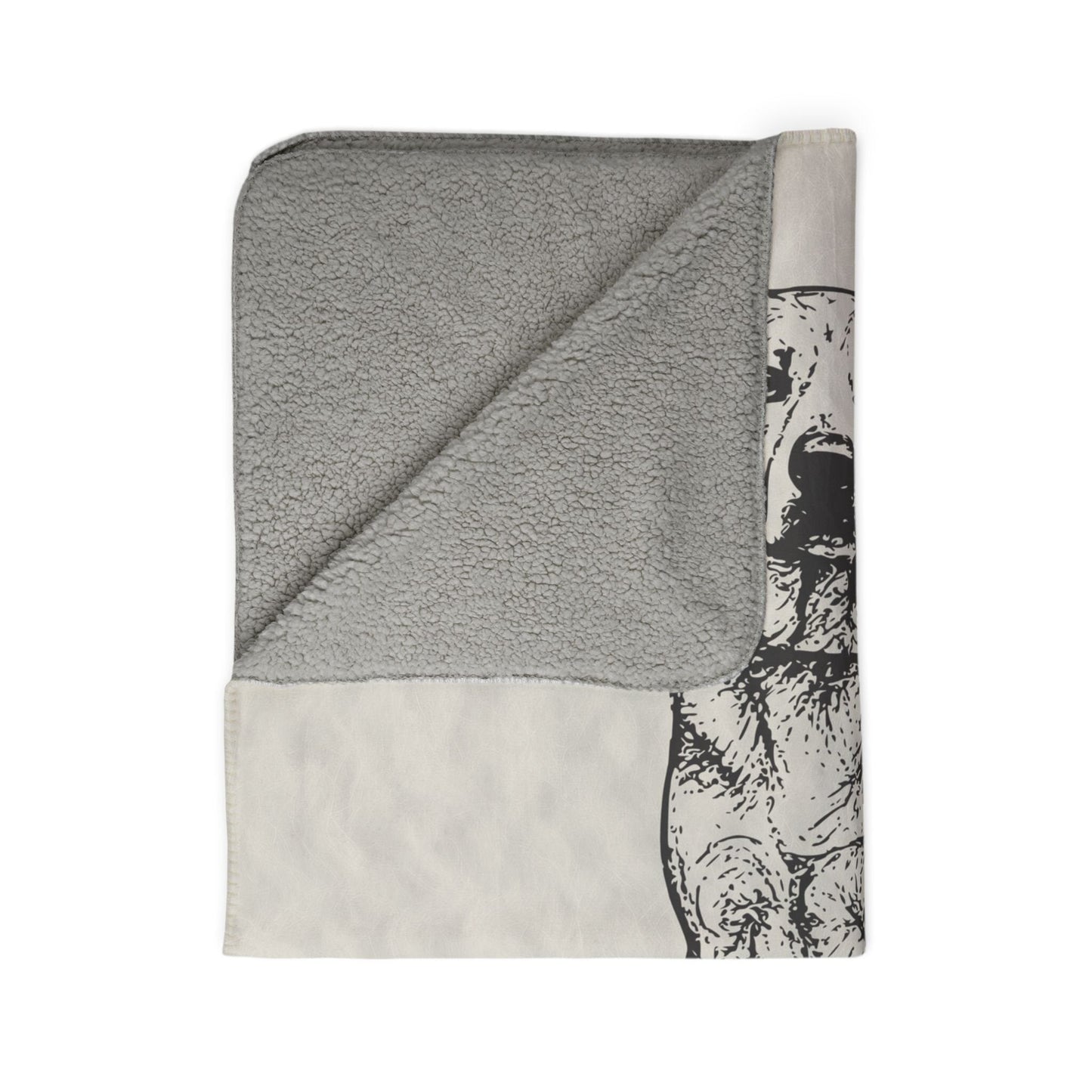 Modern Sketch Artist's Edition Sherpa Blanket | Mojo Original Dog Art Throw_Doggo Mojo_Blankets_11