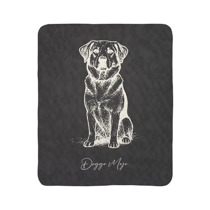 Modern Sketch Artist's Edition Sherpa Blanket | Mojo Original Dog Art Throw_Doggo Mojo_Blankets_9
