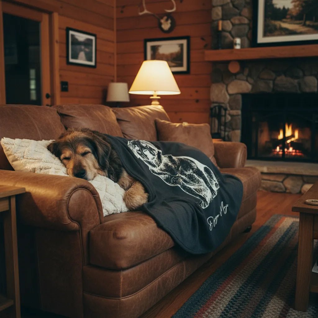 Modern Sketch Artist's Edition Velveteen Blanket | Mojo Original Dog Art_Doggo Mojo_Blankets_4