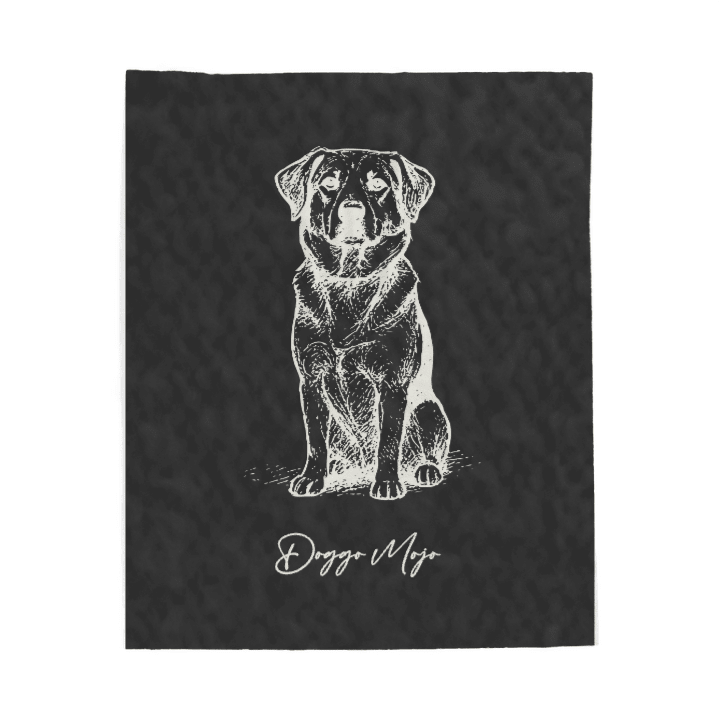 Modern Sketch Artist's Edition Velveteen Blanket | Mojo Original Dog Art_Doggo Mojo_Blankets_11