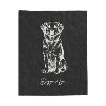 Modern Sketch Artist's Edition Velveteen Blanket | Mojo Original Dog Art_Doggo Mojo_Blankets_11