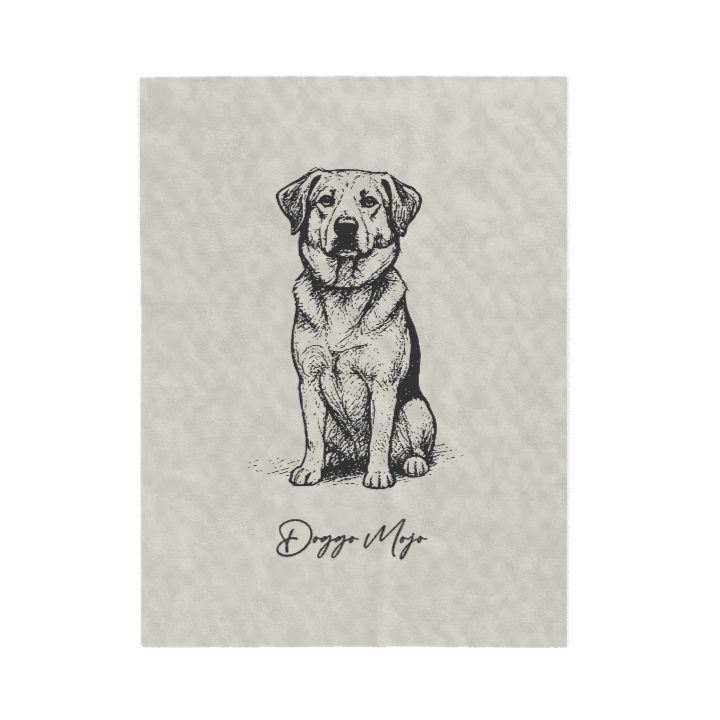 Modern Sketch Artist's Edition Velveteen Blanket | Mojo Original Dog Art_Doggo Mojo_Blankets_8