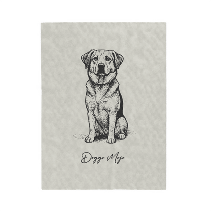 Modern Sketch Artist's Edition Velveteen Blanket | Mojo Original Dog Art_Doggo Mojo_Blankets_8