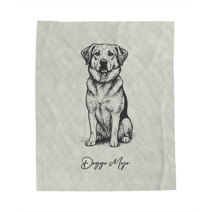Modern Sketch Artist's Edition Velveteen Blanket | Mojo Original Dog Art_Doggo Mojo_Blankets_10