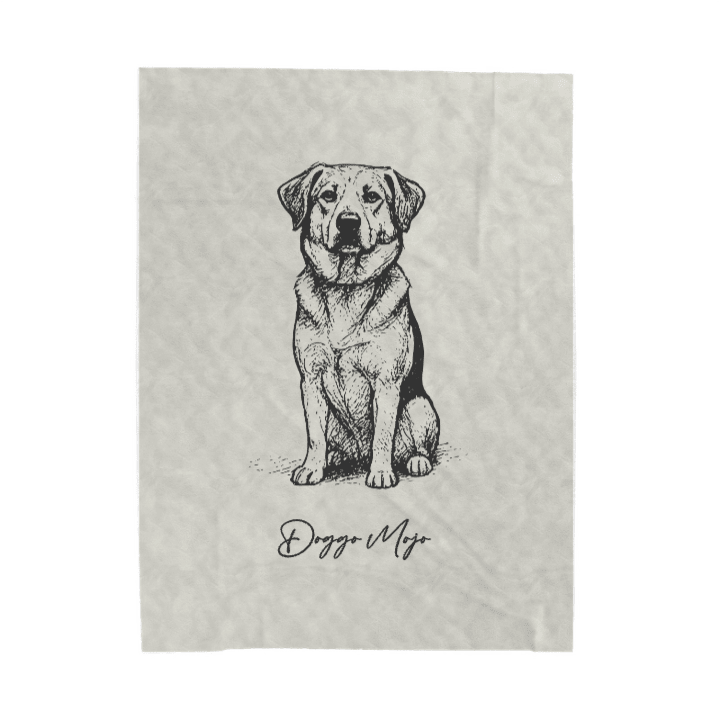 Modern Sketch Artist's Edition Velveteen Blanket | Mojo Original Dog Art_Doggo Mojo_Blankets_12