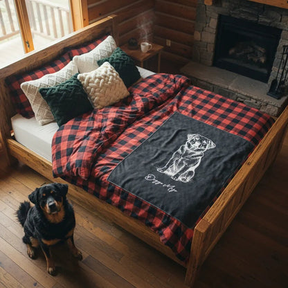 Modern Sketch Artist's Edition Velveteen Blanket | Mojo Original Dog Art_Doggo Mojo_Blankets_2